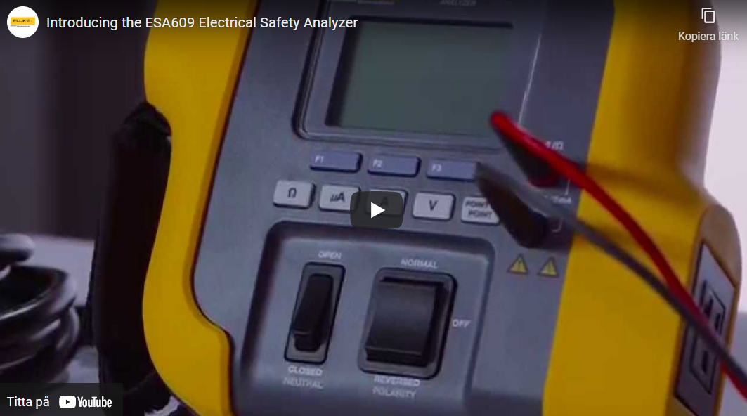 Introducing the ESA609 Electrical Safety Analyzer Technical Support